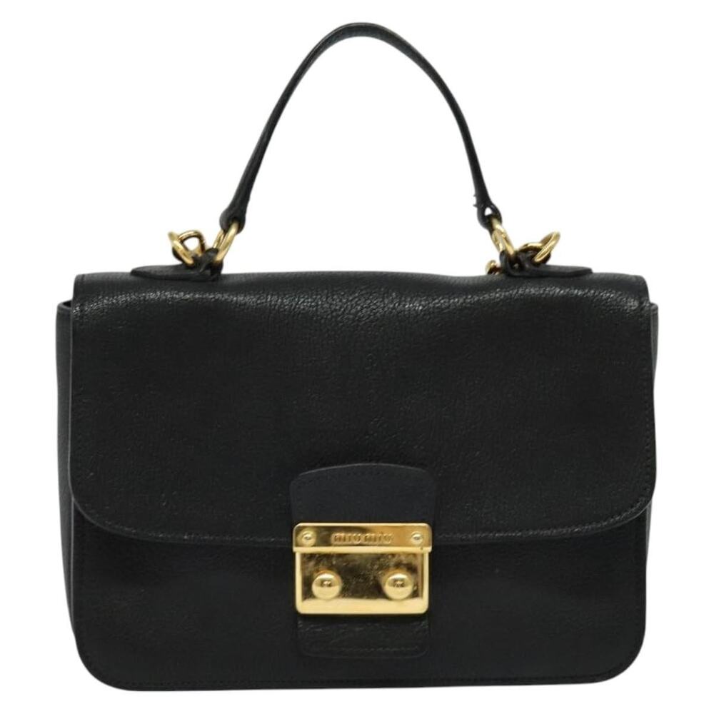 Miu Miu Leather Handbag Black